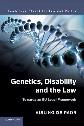 Genetics, Disability and the Law cover