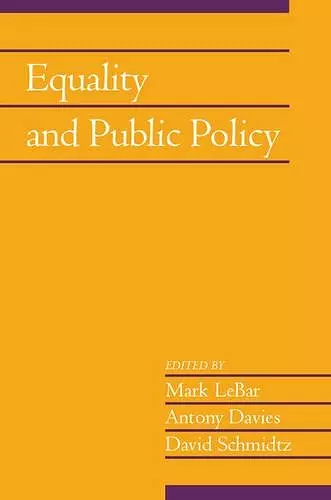 Equality and Public Policy: Volume 31, Part 2 cover