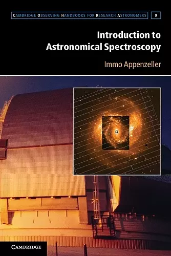 Introduction to Astronomical Spectroscopy cover