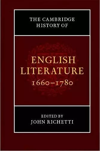 The Cambridge History of English Literature, 1660–1780 cover