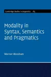 Modality in Syntax, Semantics and Pragmatics cover