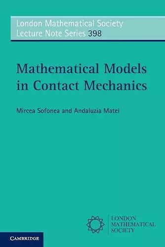 Mathematical Models in Contact Mechanics cover