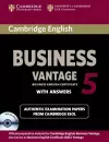 Cambridge English Business 5 Vantage Self-study Pack (Student's Book with Answers and Audio CDs (2)) cover