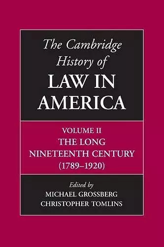 The Cambridge History of Law in America cover