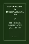 Recognition in International Law cover