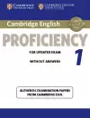 Cambridge English Proficiency 1 for Updated Exam Student's Book without Answers cover