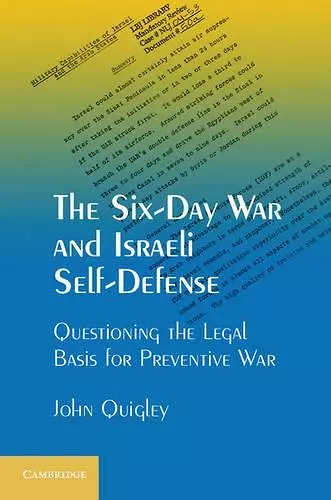 The Six-Day War and Israeli Self-Defense cover