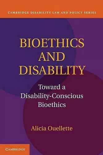 Bioethics and Disability cover