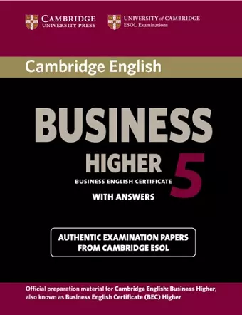Cambridge English Business 5 Higher Student's Book with Answers cover