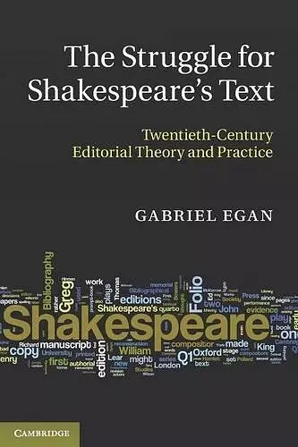 The Struggle for Shakespeare's Text cover