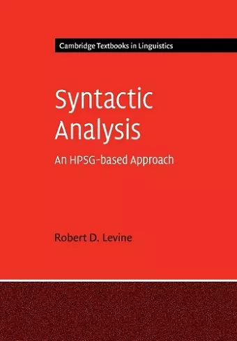 Syntactic Analysis cover