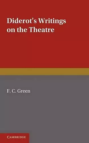 Diderot's Writings on the Theatre cover