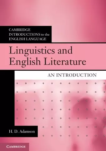 Linguistics and English Literature cover