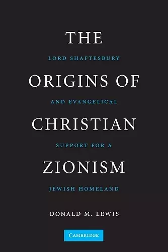 The Origins of Christian Zionism cover