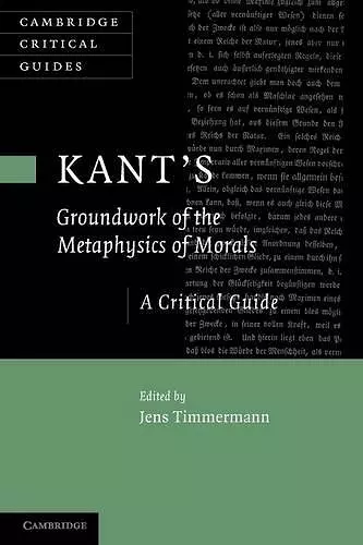 Kant's 'Groundwork of the Metaphysics of Morals' cover