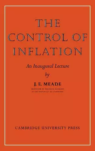 The Control of Inflation cover