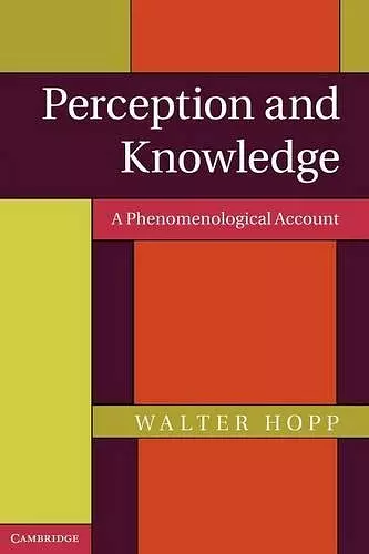 Perception and Knowledge cover