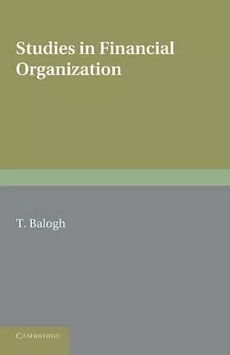 Studies in Financial Organization cover