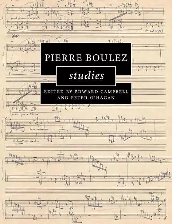 Pierre Boulez Studies cover