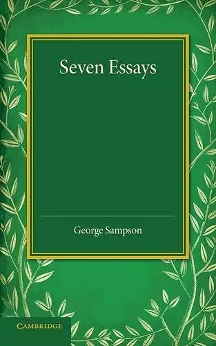 Seven Essays cover