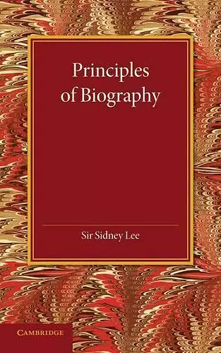 Principles of Biography cover