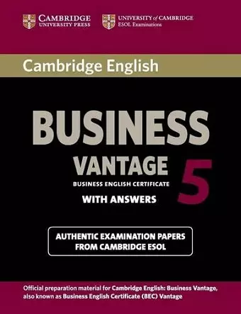 Cambridge English Business 5 Vantage Student's Book with Answers cover