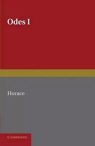 Horace Odes I cover