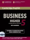 Cambridge English Business 5 Higher Self-study Pack (Student's Book with Answers and Audio CD) cover
