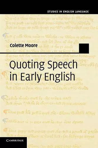 Quoting Speech in Early English cover