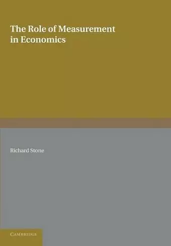 The Role of Measurement in Economics cover