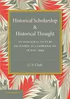 Historical Scholarship and Historical Thought cover