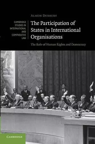 The Participation of States in International Organisations cover