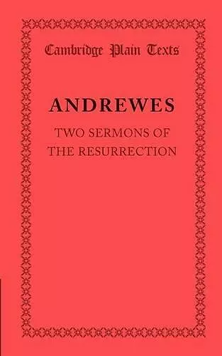 Two Sermons of the Resurrection cover