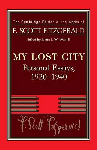 Fitzgerald: My Lost City cover