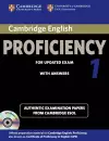 Cambridge English Proficiency 1 for Updated Exam Self-study Pack (Student's Book with Answers and Audio CDs (2)) cover