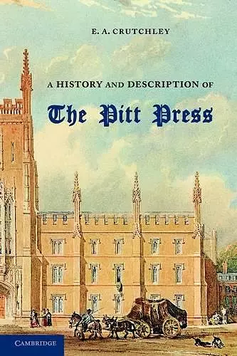 A History and Description of the Pitt Press cover