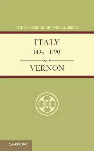 Italy from 1494 to 1790 cover