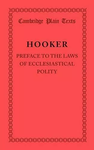 Preface to the Laws of Ecclesiastical Polity cover