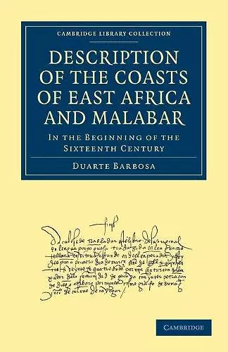 Description of the Coasts of East Africa and Malabar cover