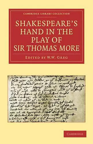 Shakespeare’s Hand in the Play of Sir Thomas More cover