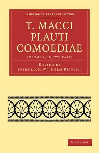 T. Macci Plauti Comoediae 2 Part Set cover