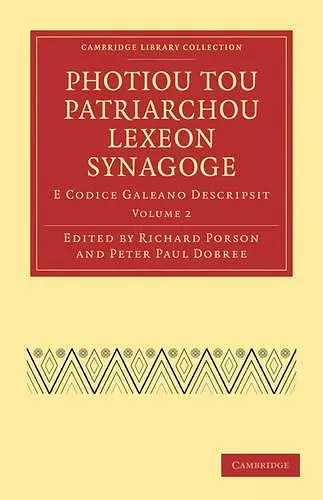 Photiou Tou Patriarchou Lexeon Synagoge cover