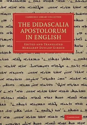 The Didascalia Apostolorum in English cover