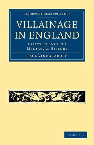 Villainage in England cover