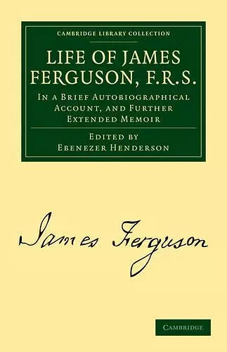 Life of James Ferguson, F. R. S. cover