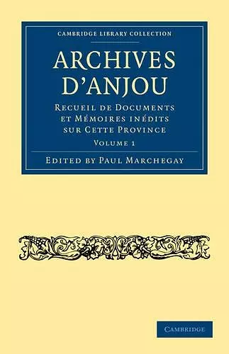 Archives d'Anjou cover