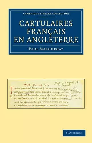 Cartulaires Français en Angleterre cover