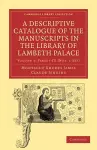 A Descriptive Catalogue of the Manuscripts in the Library of Lambeth Palace cover