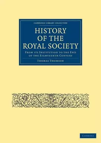 History of the Royal Society cover