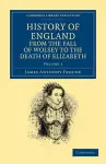 History of England from the Fall of Wolsey to the Death of Elizabeth cover